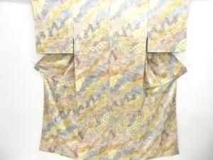 道長取りに花更紗模様小紋着物